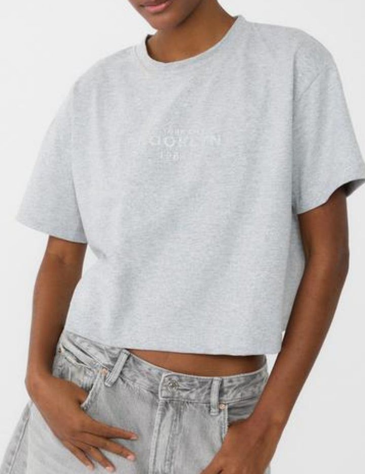 Tricou Stradivarius, gri