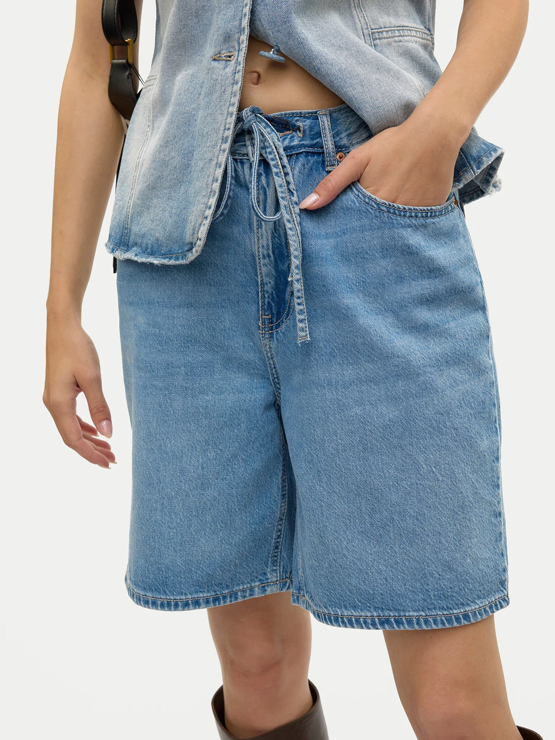 Pantaloni scurți de blugi VERO MODA, albastru