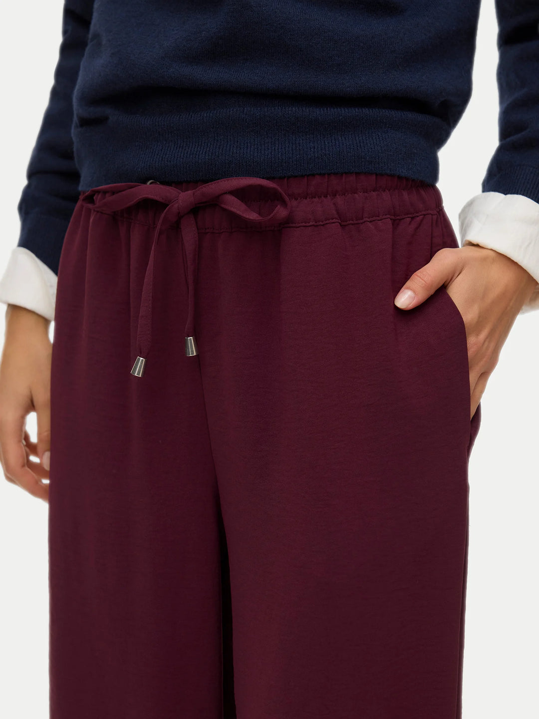 Pantaloni VERO MODA, vișiniu