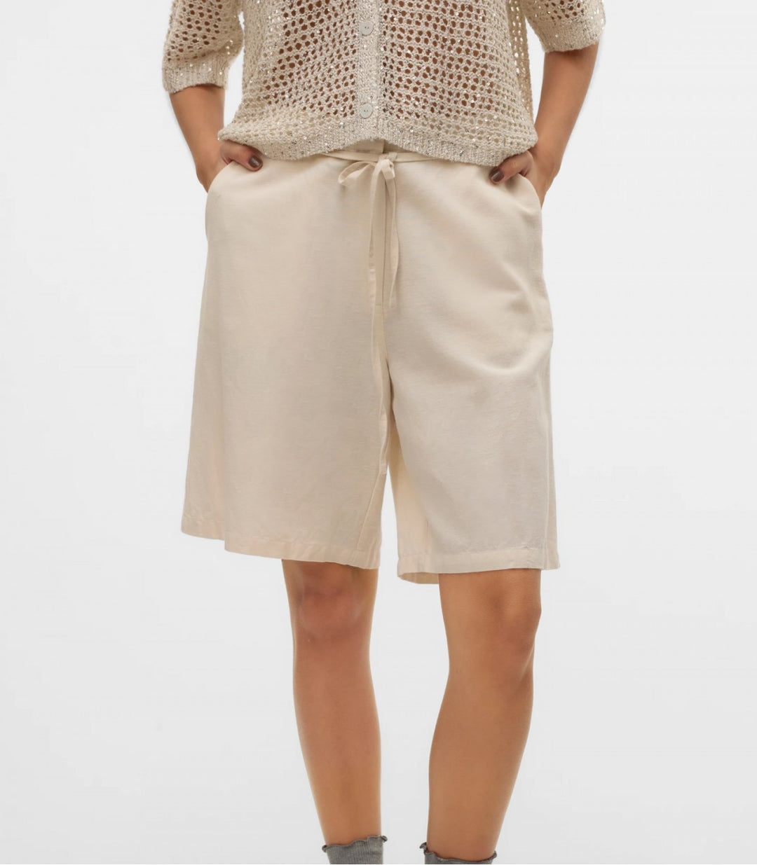 VERO MODA bézs rövidnadrág