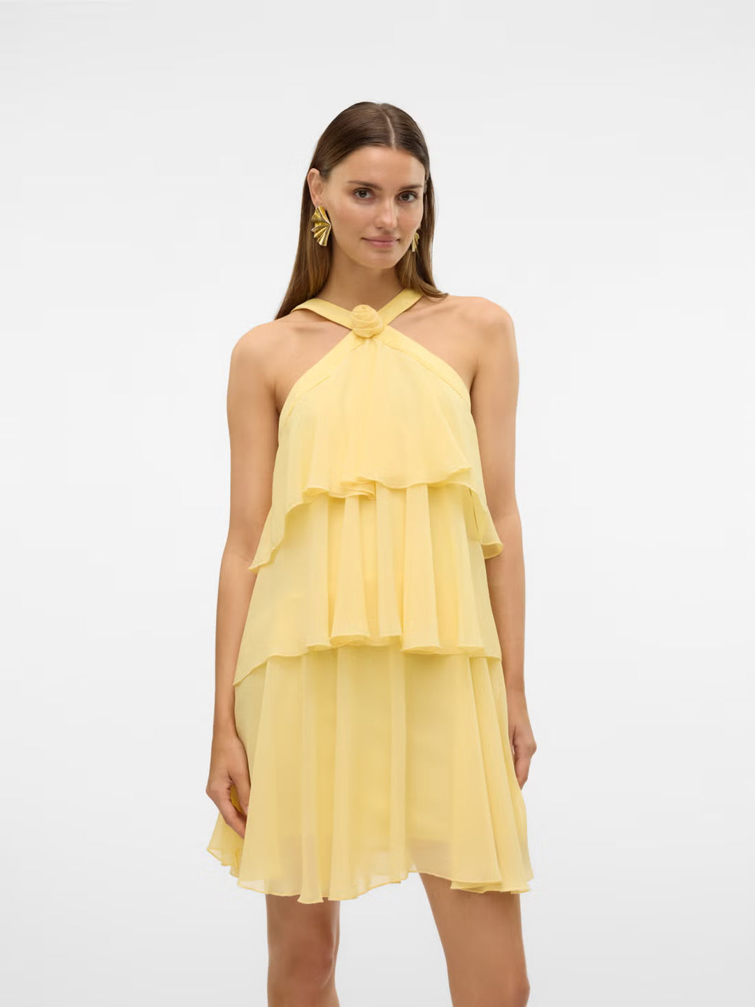 VERO MODA miniruha, sárga