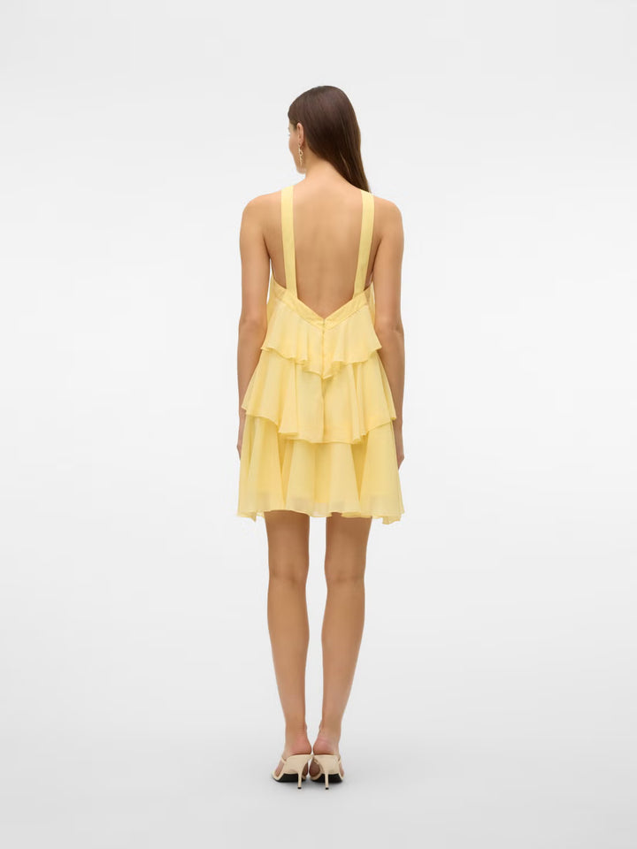 VERO MODA miniruha, sárga