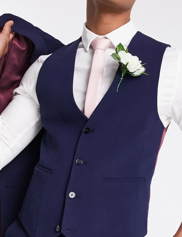 Vestă de costum ASOS, bleumarin