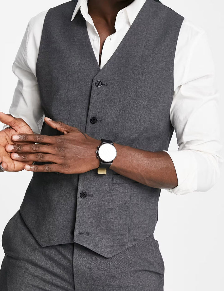 Vestă de costum ASOS, gri