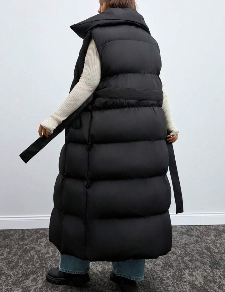 Vestă lungă Shein Curve+, negru