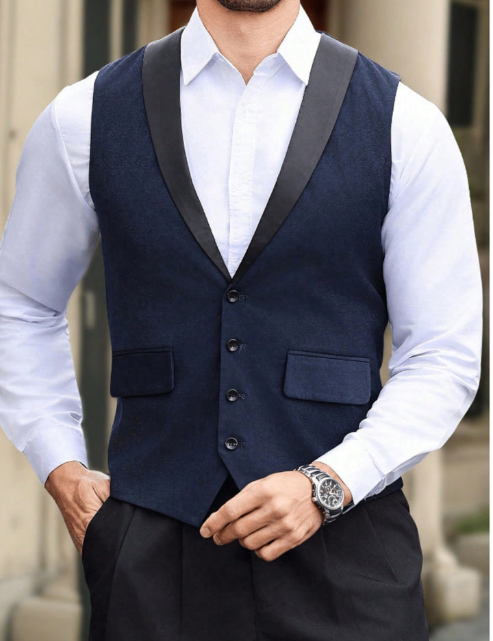 Vestă Shein MANFINITY, albastru