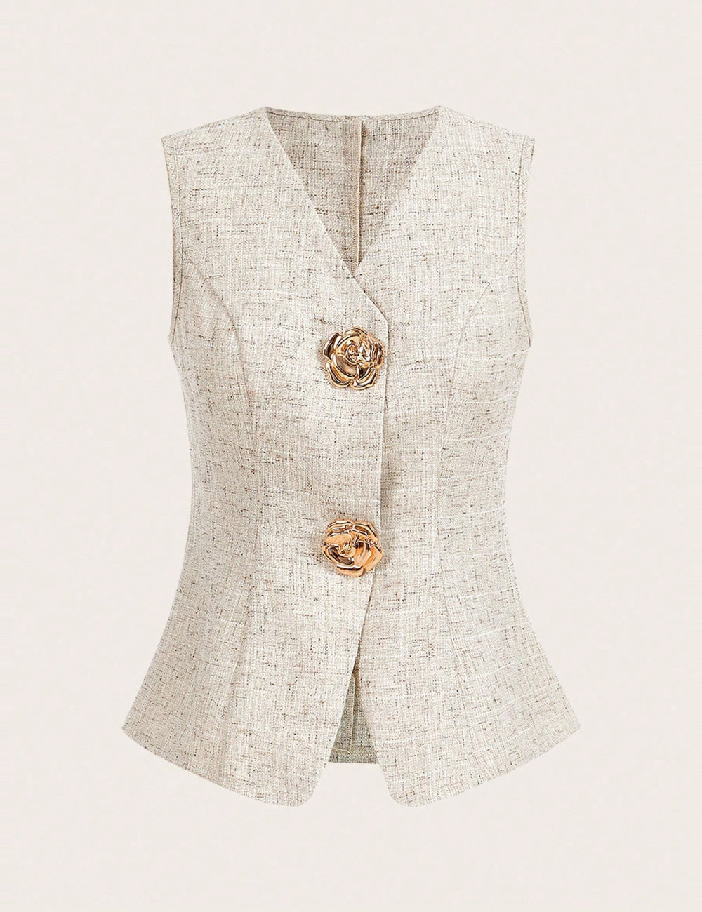 Shein Curve+ mellény, bézs