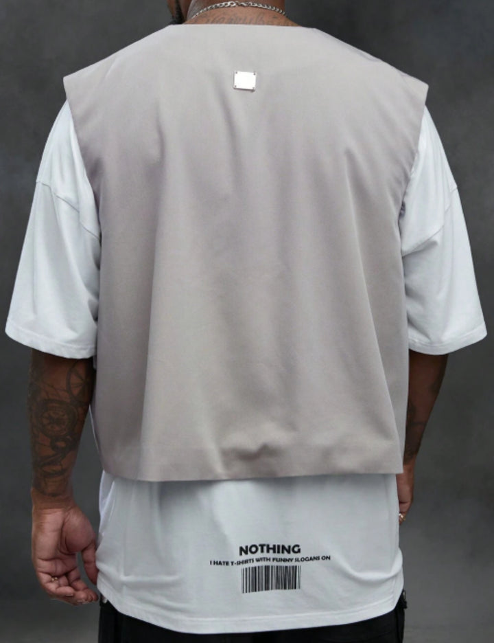 Vestă Shein MANFINITY, bej