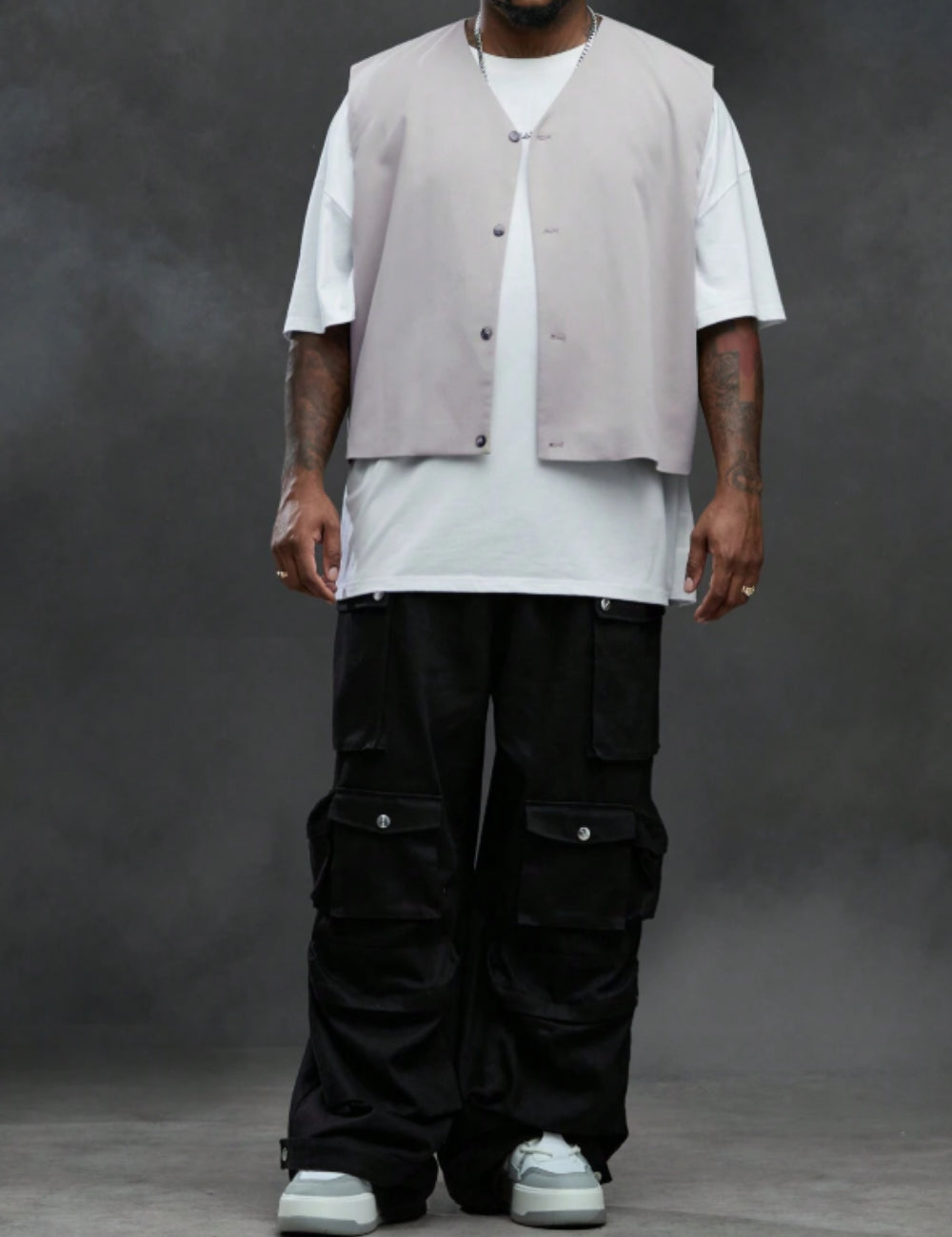 Vestă Shein MANFINITY, bej