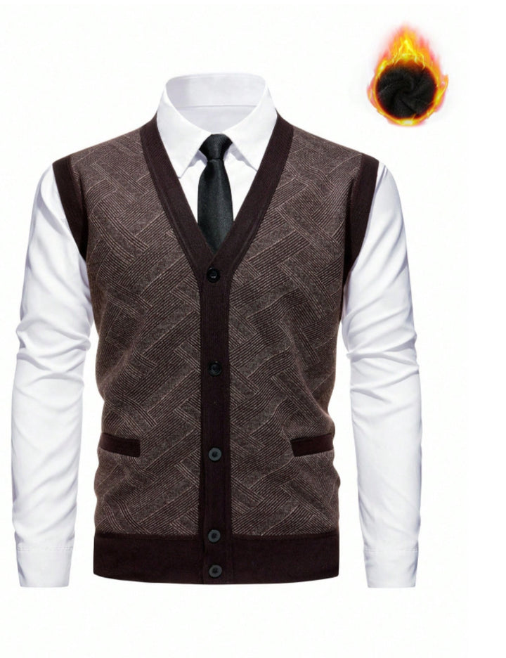 Vestă Shein MANFINITY, maro