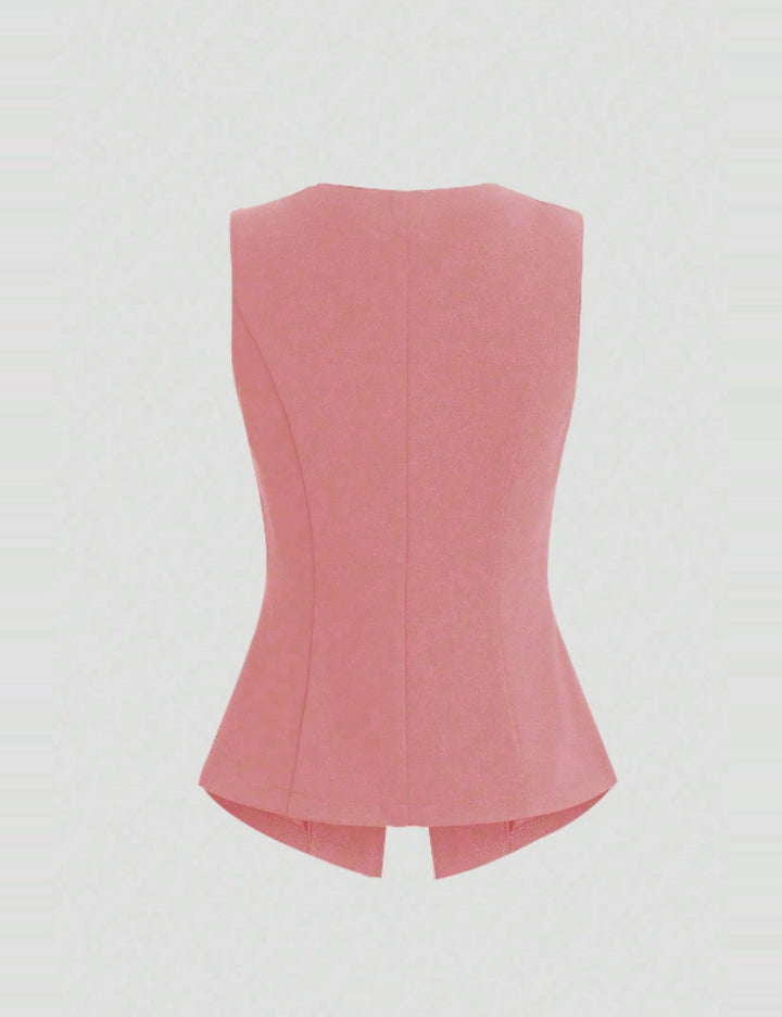 Shein Curve+ mellény, rózsaszín