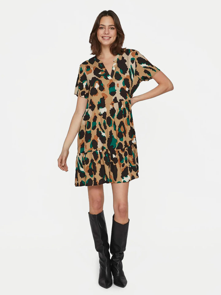 Rochie midi Vila, mix culori