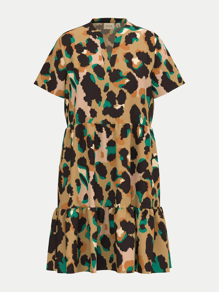 Rochie midi Vila, mix culori