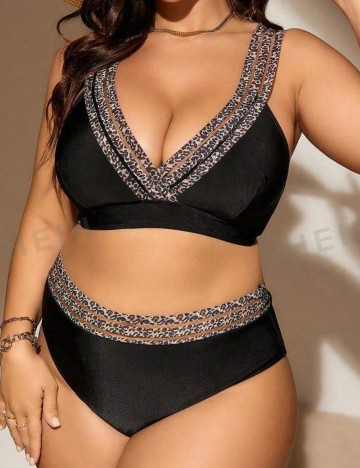 Costum de baie Shein Curve+, mix culori