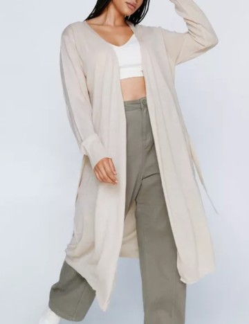 Cardigan lung NASTY GAL, bej