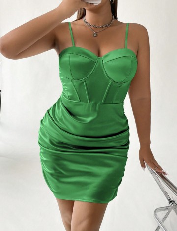 Rochie mini Shein Curve+, verde
