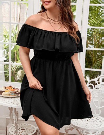 Rochie mini Shein Curve+, negru