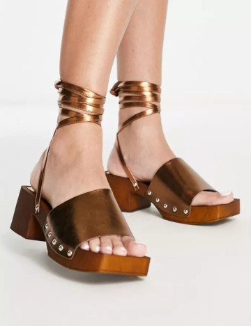 Sandale Cu Toc ASOS, bronz