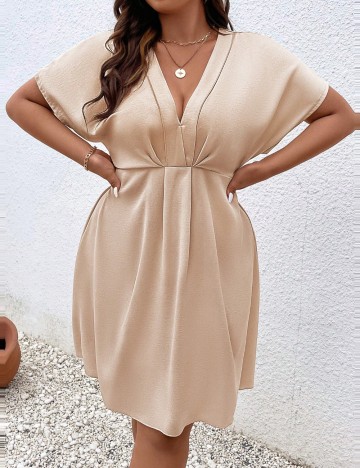 Rochie mini Shein Curve+, bej