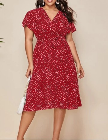 Rochie midi Shein Curve+, mix culori