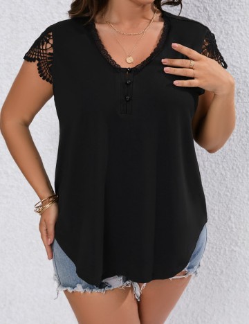 Tricou Emery Rose by Shein, negru