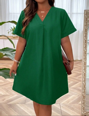 Rochie mini Shein Curve+, verde