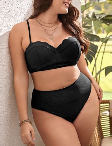 Costum de baie Shein Curve+, negru