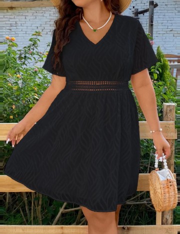 Rochie mini Shein Curve+, negru