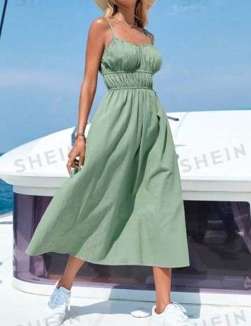 Rochie midi Shein, verde menta