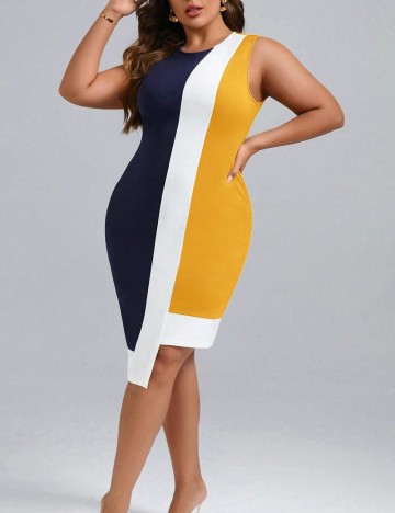 Rochie mini Shein Curve+, mix culori