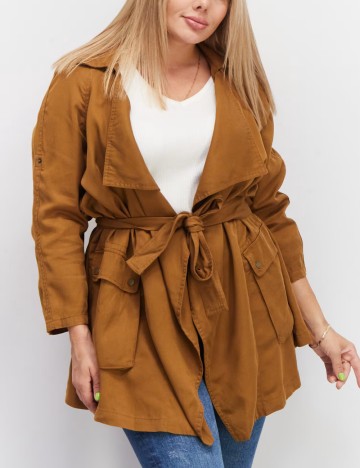 Trench scurt Vero Moda, maro