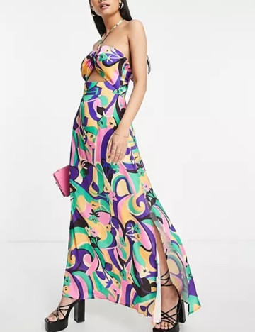 Rochie maxi Topshop, mix culori