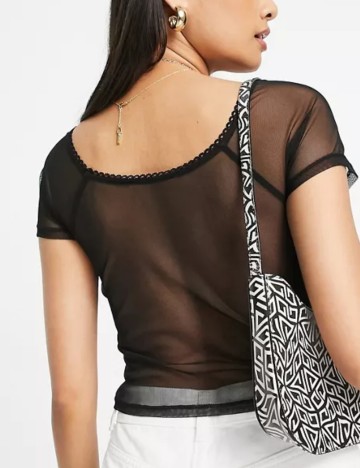 Top Topshop, negru