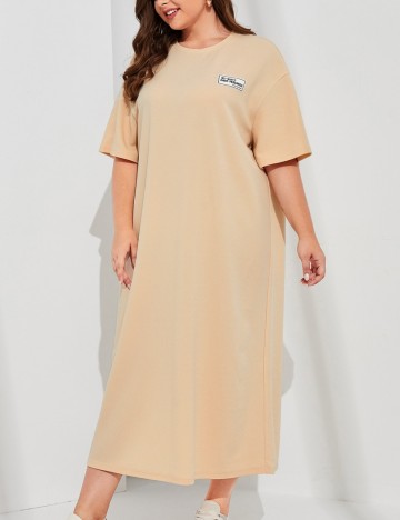 Rochie maxi Shein Curve+, crem