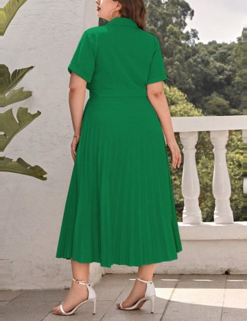 Rochie midi Shein Curve+, verde