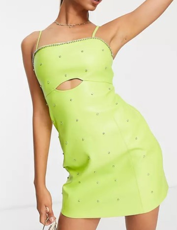 Rochie mini Miss Selfridge, verde