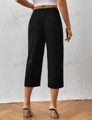 Pantaloni 3/4 Shein, negru