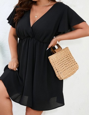 Rochie mini Shein Curve+, negru