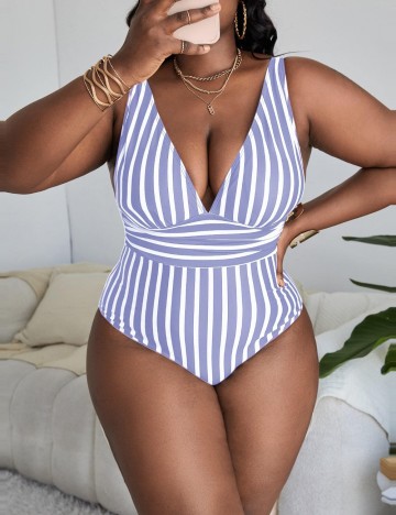 Costum de baie întreg Shein Curve+, mix culori