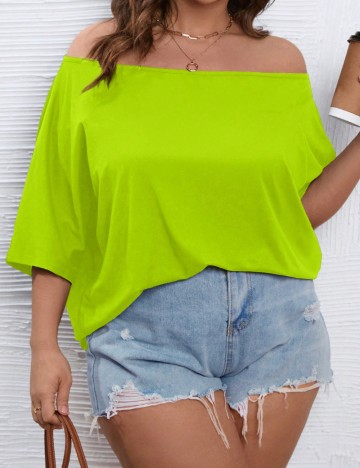 Tricou Shein Curve+, verde