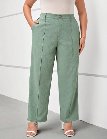 Pantaloni Shein Curve+, verde