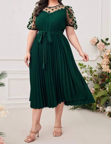 Rochie midi Shein Curve+, verde