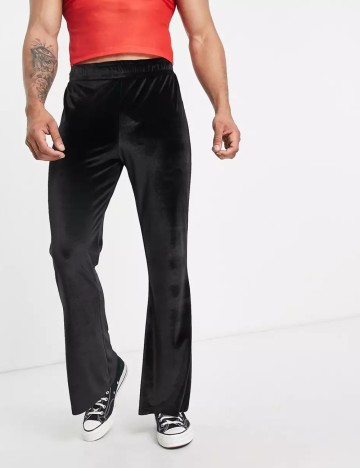 Pantaloni evazați ASOS, negru