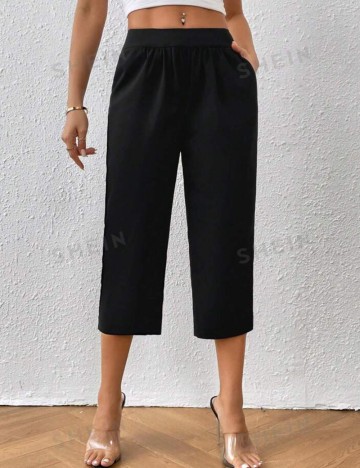 Pantaloni 3/4 Shein, negru