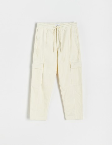 Pantaloni cargo RESERVED, crem