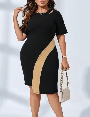 Rochie midi Shein Curve+, negru