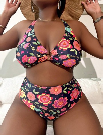 Costum de baie Shein Curve+, mix culori