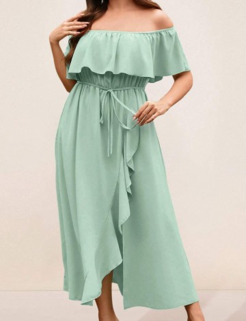 Rochie de ocazie Shein Curve+, verde