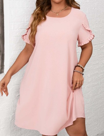 Rochie mini Shein Curve+, roz