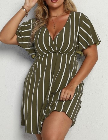 Rochie mini Shein Curve+, kaki